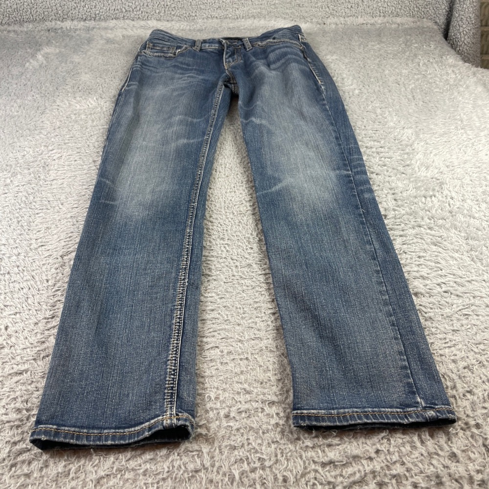 Silver Jeans Co Suki Straight Mid Rise Medium Wash Denim Jeans W27 L30